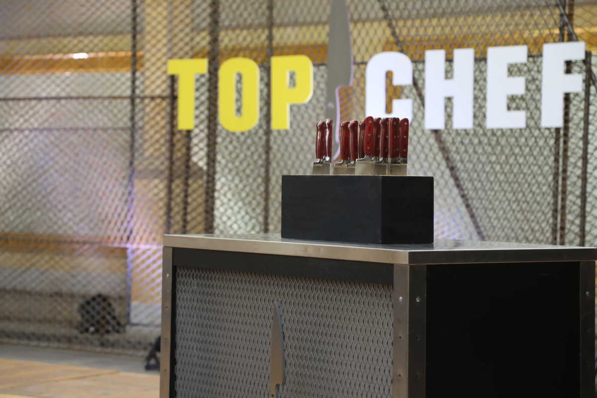 Facas no cenário do Top Chef Brasil