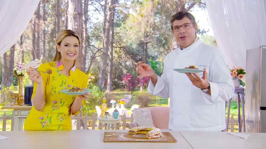 Os jurados Beca e Oliver no Bake Off Brasil l Imagem: Divulgação/SBT