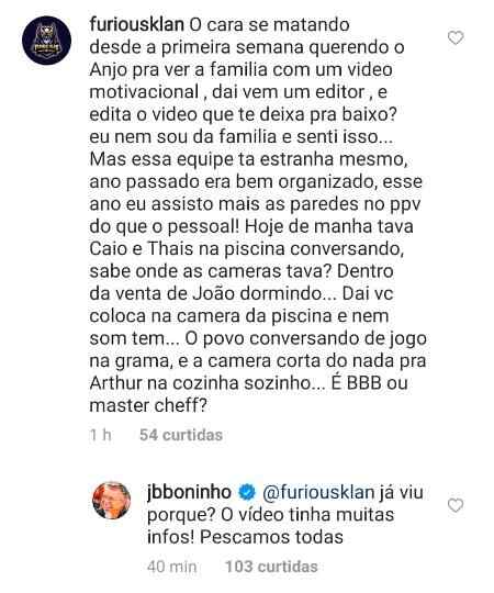 Boninho responde internauta que questionou vídeo de Caio no BBB 21