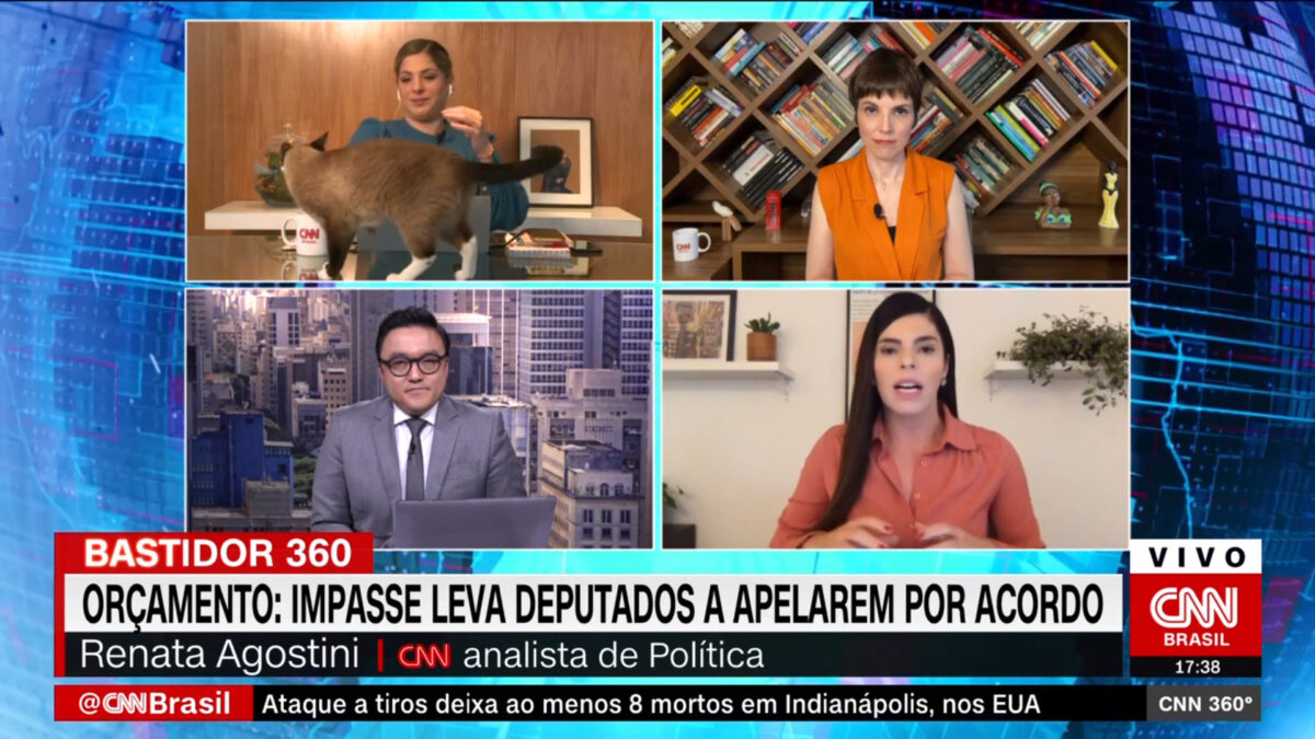 Gata de Daniela Lima invade CNN 360