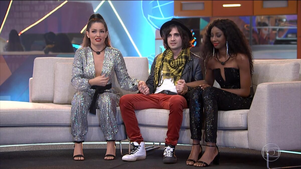 Os finalistas da temporada na grande final do Big Brother Brasil