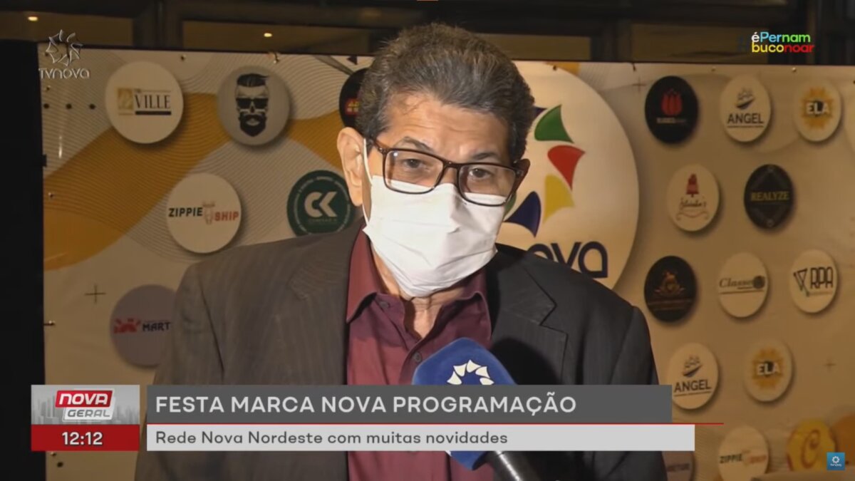 Jota Ferreira no evento de lançamento da TV Nova Nordeste, afiliada da TV Cultura