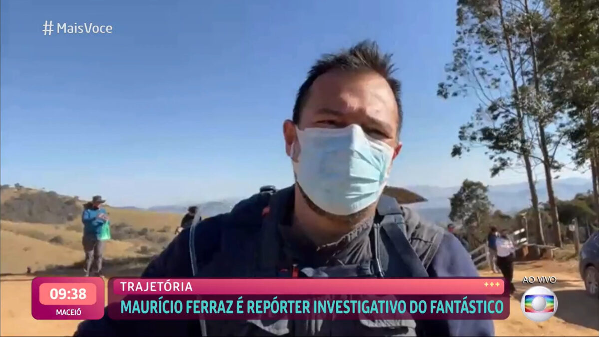 Maurício Ferraz participando do Mais Você por videoconferência
