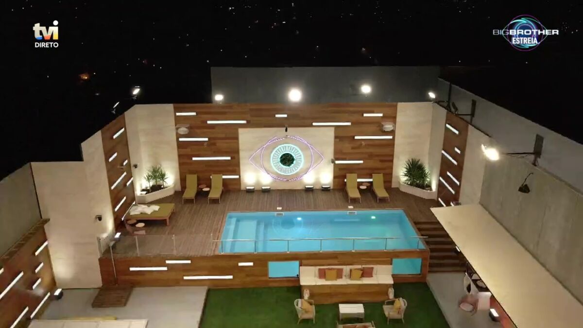 Câmera mostra a piscina da casa do Big Brother Portugal