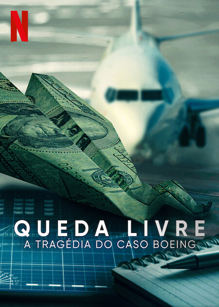 Dólar caindo  na frente de um avião em queda livre