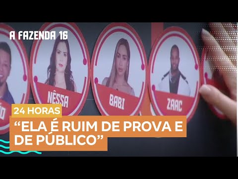 Sacha escolhe Babi como adversária ideal para enfrentar na Roça: ‘É planta e fraca’ | A Fazenda 16