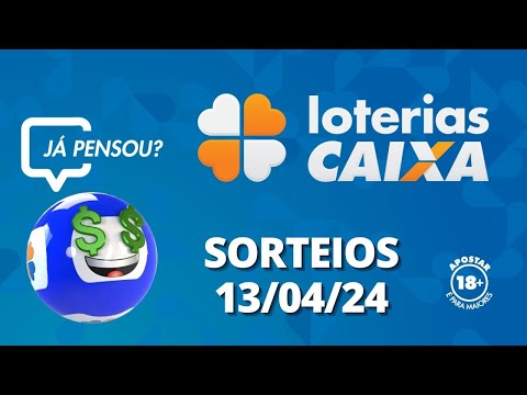 Loterias CAIXA: +Milionária, Mega-Sena, Quina e mais 13/04/2024