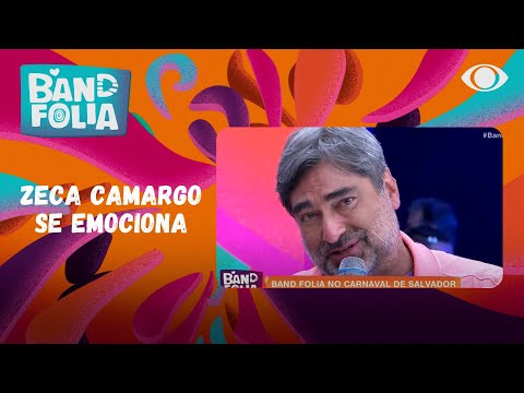 Zeca Camargo se emociona no encerramento do Band Folia