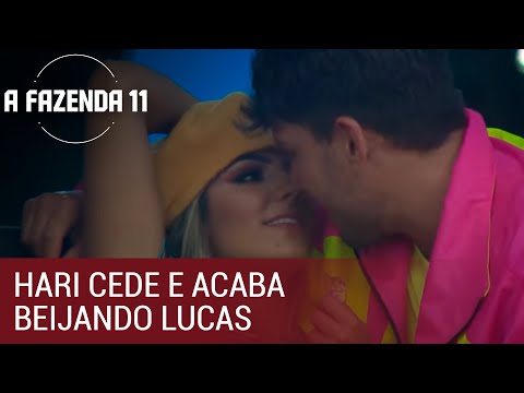 Após beber bastante, Hari cede e acaba beijando Lucas