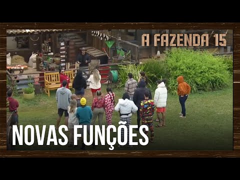 Yuri distribui as tarefas da semana como novo Fazendeiro | A Fazenda 15