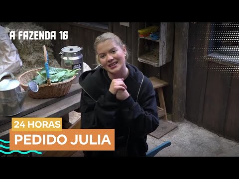 Julia pede votos ao público: 