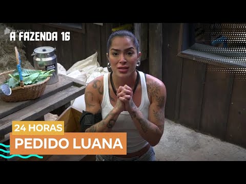 Luana pede votos ao público: 