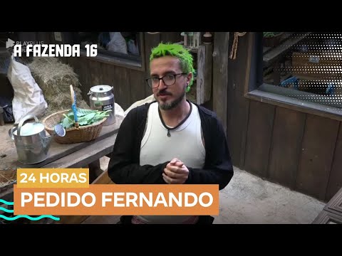 Fernando pede votos ao público: 