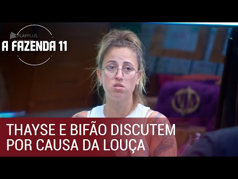 Thayse e Bifão discutem por causa da louça suja | A Fazenda