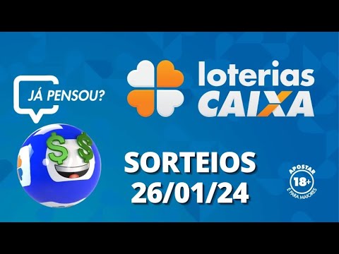 Loterias CAIXA: Quina, Dupla Sena, Lotofácil e mais 26/01/2024