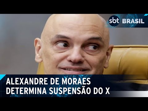 Alexandre de Moraes manda suspender o X, antigo Twitter, no Brasil | SBT Brasil (30/08/24)