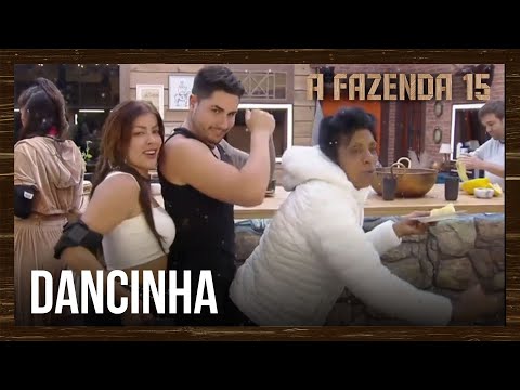 Comemoração: Márcia canta e dança com Jaque e Lucas após voltar da Roça | A Fazenda 15