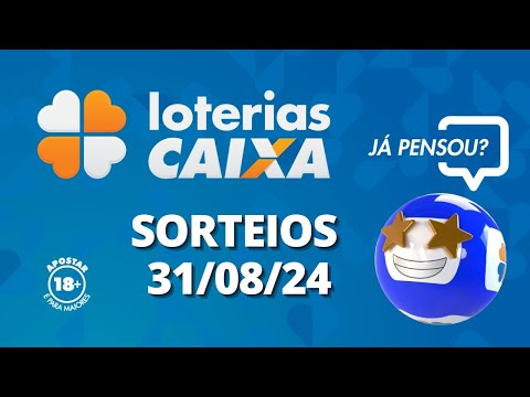 Loterias CAIXA: +Milionária, Mega-Sena, Quina e mais 31/08/2024