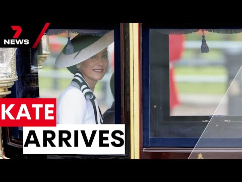 Princess Catherine arrives at Trooping of Colour | 7 News Australia