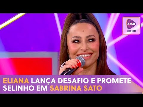 Eliana lança desafio e promete selinho em Sabrina Sato | Teleton 2019