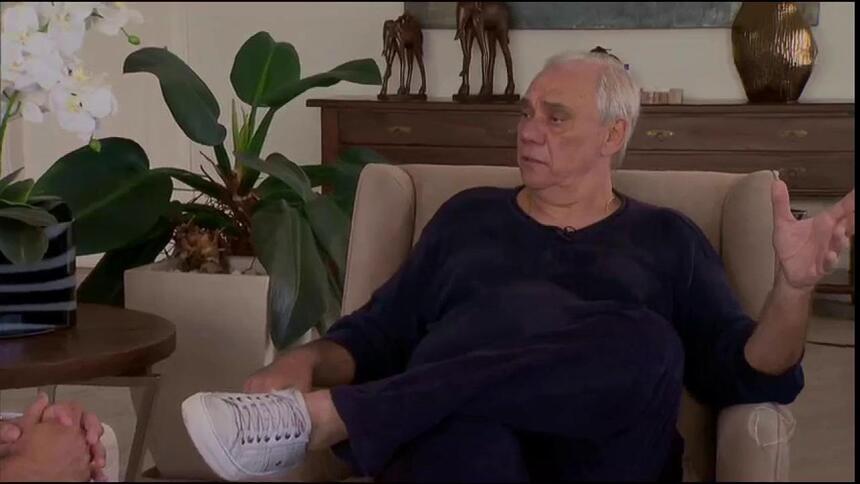 Marcelo Rezende em entrevista ao Domingo Espetacular