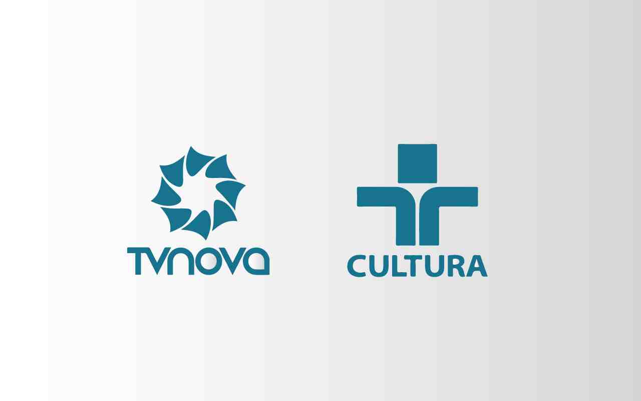 Logo da TV Nova e da TV Cultura