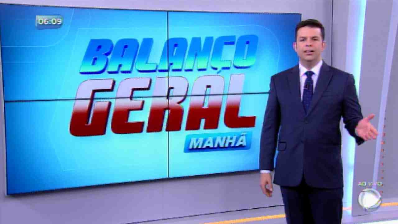 Matheus Furlan nos estúdios do Balanço Geral Manhã