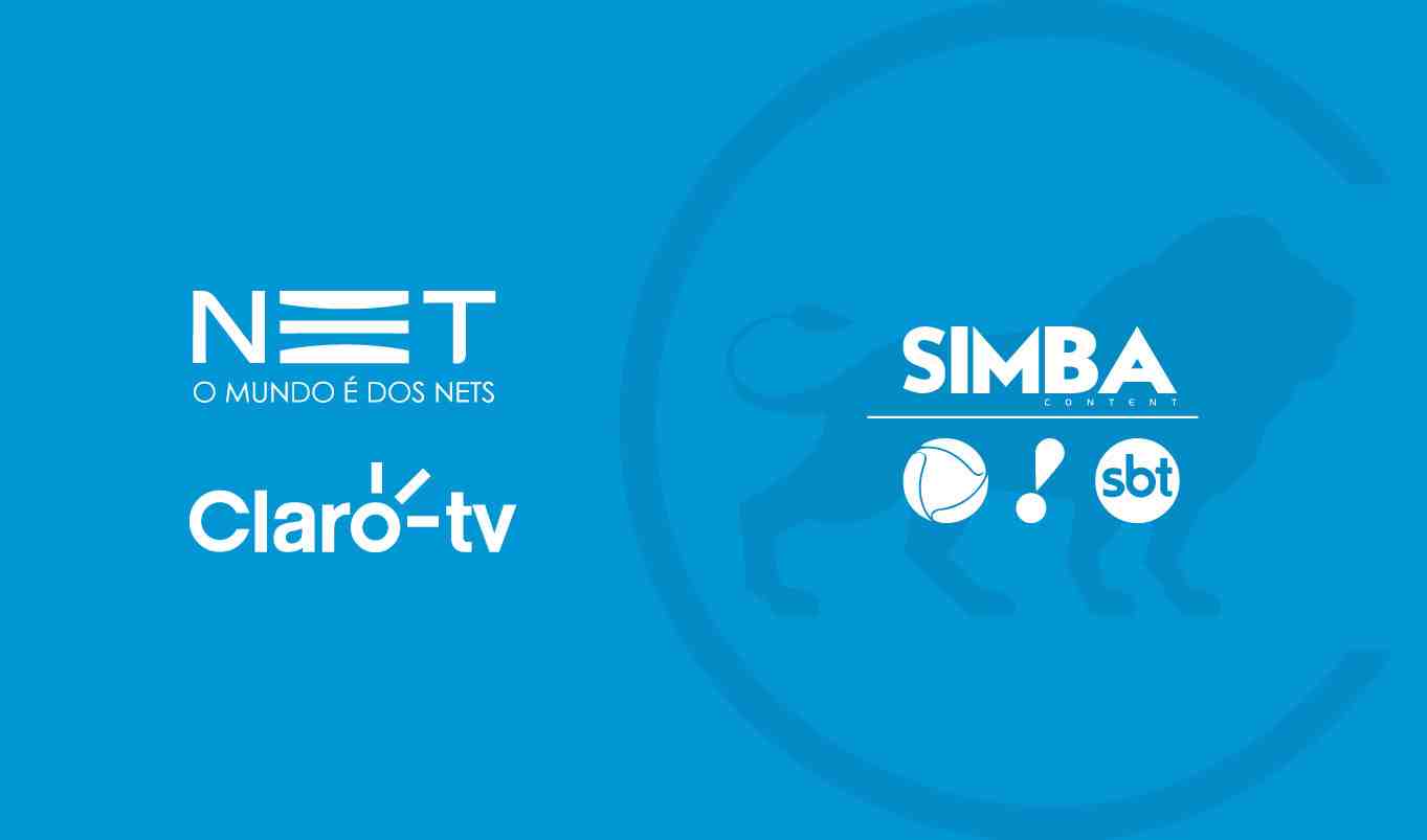 Logo da Net, Claro e SIMBA Content