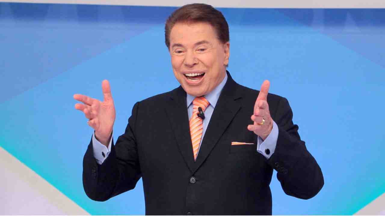 Silvio Santos no cenário do seu programa