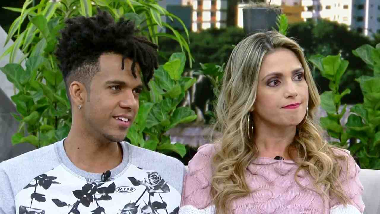 Vinicius e Nadja no 'Hoje em Dia' da Record TV