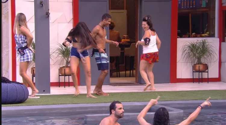 Brothers dançam na beira da piscina BBB 19