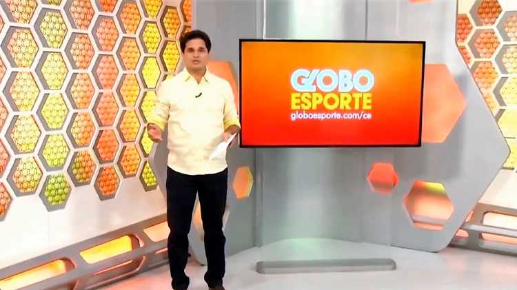 Kaio Cézar apresentando o Globo Esporte CE