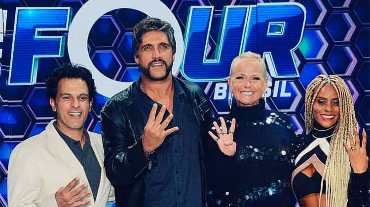 Xuxa e os jurados do 'The Four Brasil'