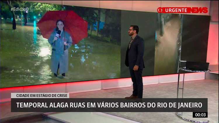 Marcelo Cosme apresentando o 'Edição da Meia noite' na Globo News