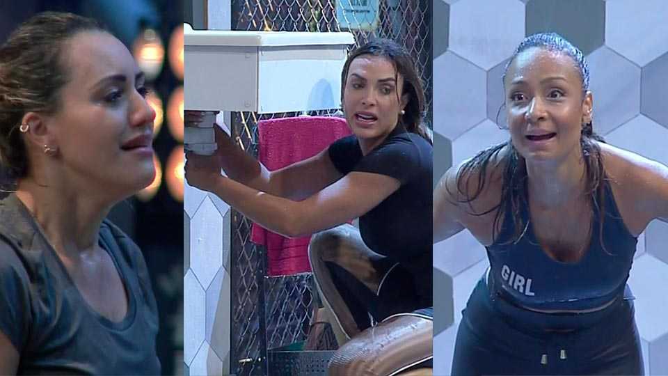 Elaine, Nicole e Drika causaram na primeira prova das mulheres do Power Couple Brasil