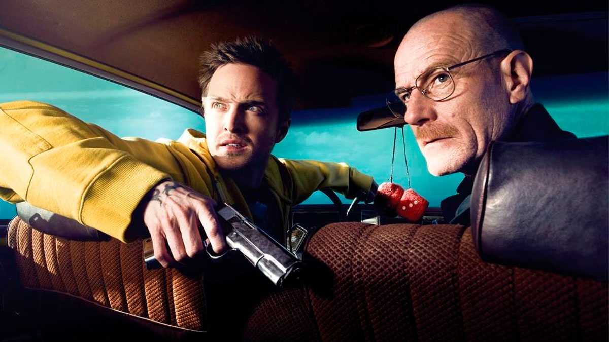 Aaron Paul e Bryan Cranston em cena de Breaking Bad