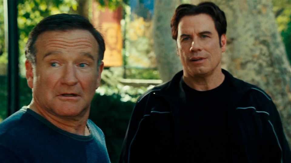 Robin Williams e John Travolta em Surpresa em Dobro