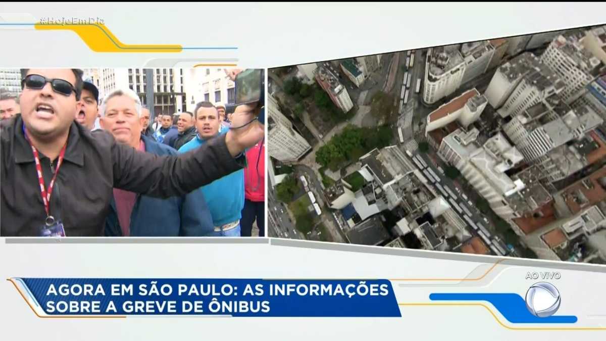 Momento em que o homem vai pra cima do cinegrafista da Record TV no Hoje em Dia