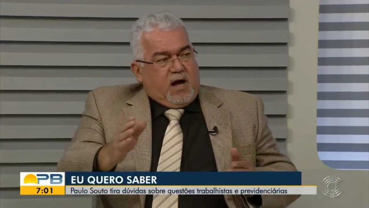 Comentarista Paulo Souto no Bom Dia Paraíba