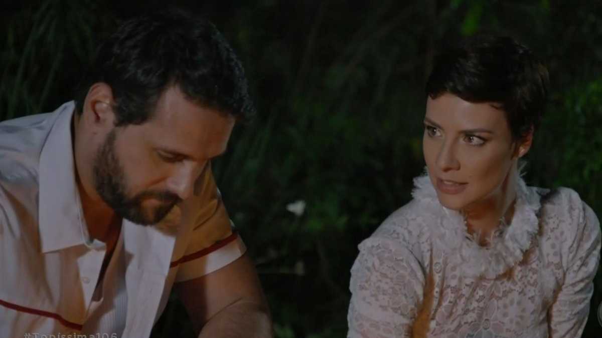 Antonio (Felipe Cunha) e Sophia (Camila Rodrigues) em cena de Topíssima