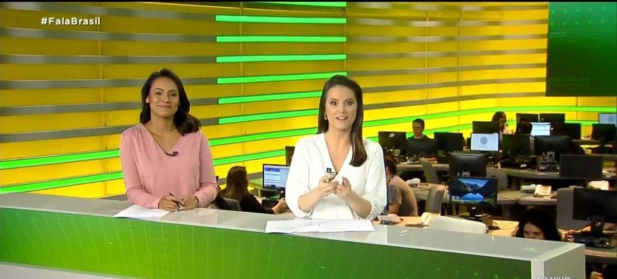Salcy Limam e Roberta Piza na estreia do novo cenário do 'Fala Brasil'