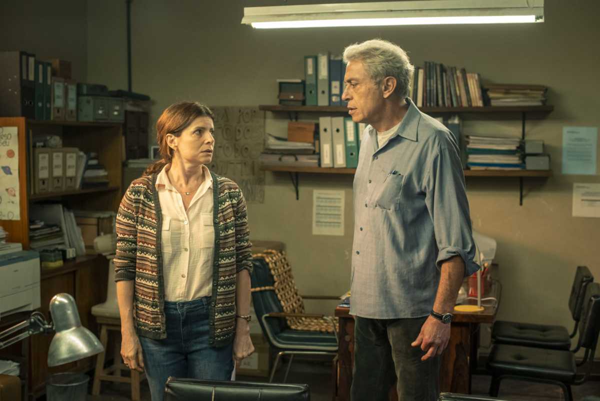 Lucia (Deborah Bloch) e Jaci (Paulo Gorgulho) em Segunda Chamada