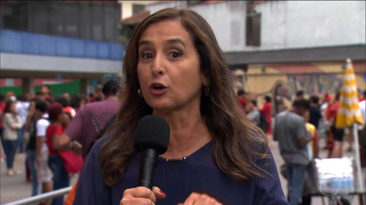 Graziela Azevedo em reportagem de Jornal Nacional