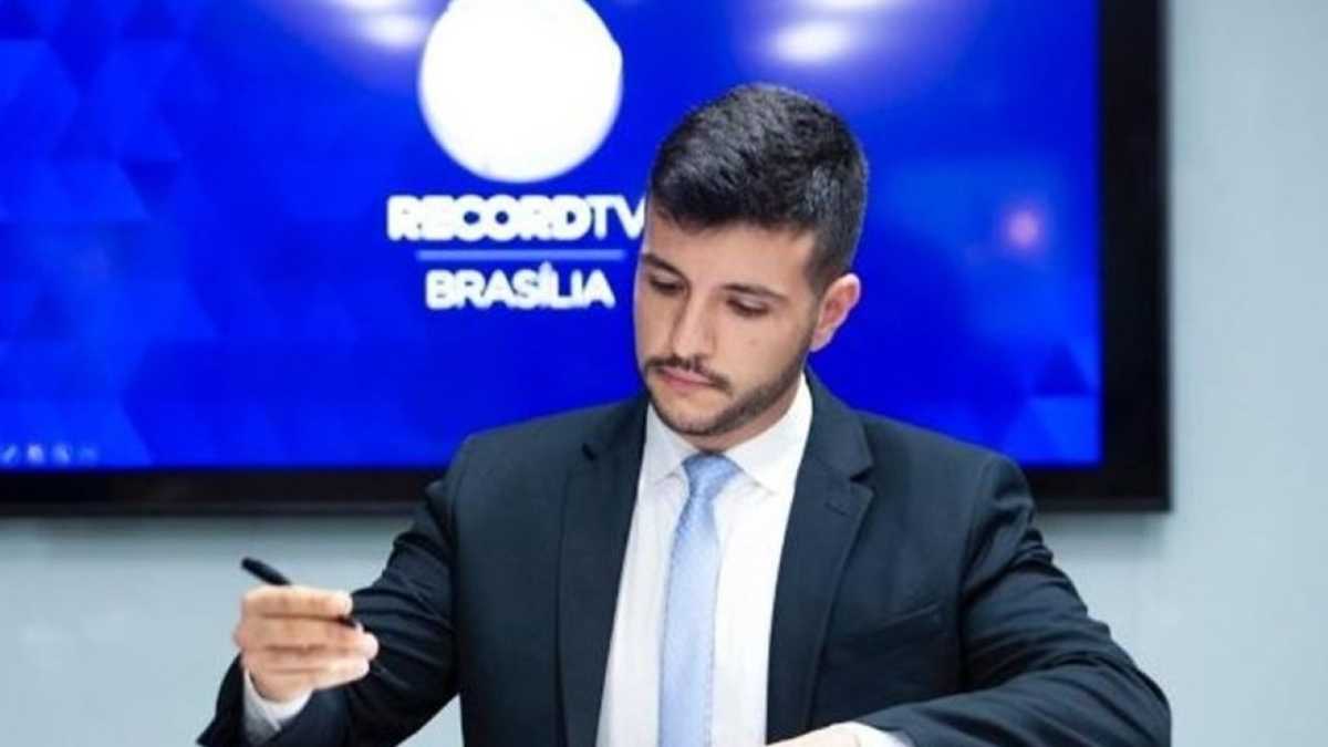 Foto de divulgação de Matheus Ribeiro na Record TV Brasília