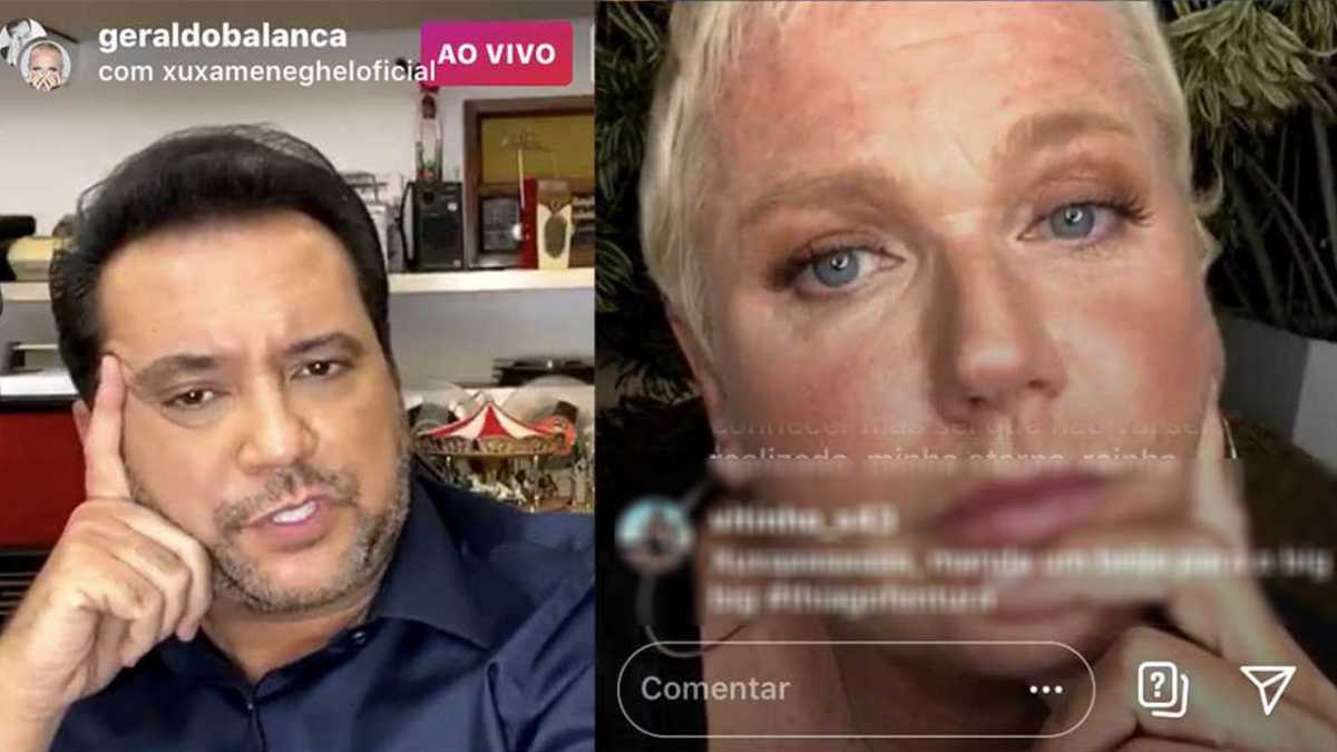 Xuxa e Geraldo Luis conversam no Instagram