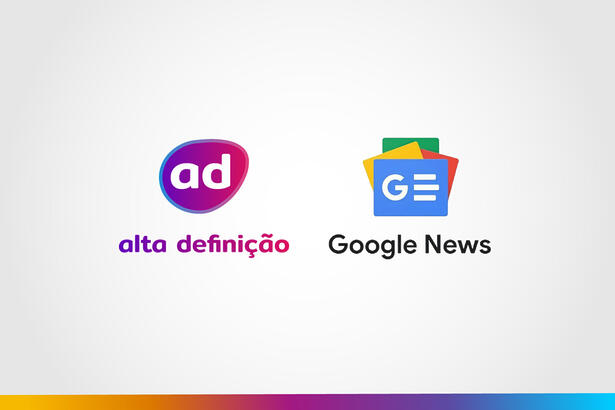 Logo do Portal Alta Definição e do Google Notícias