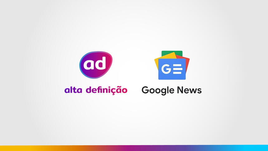 Logo do Portal Alta Definição e do Google Notícias