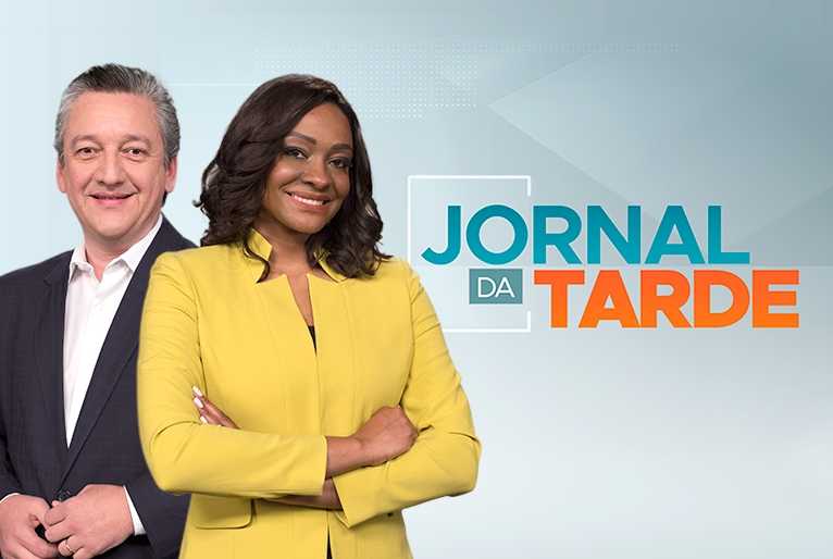 Aldo Guiroga e Joyce Ribeiro em poster de divulgação do Jornal da Tarde