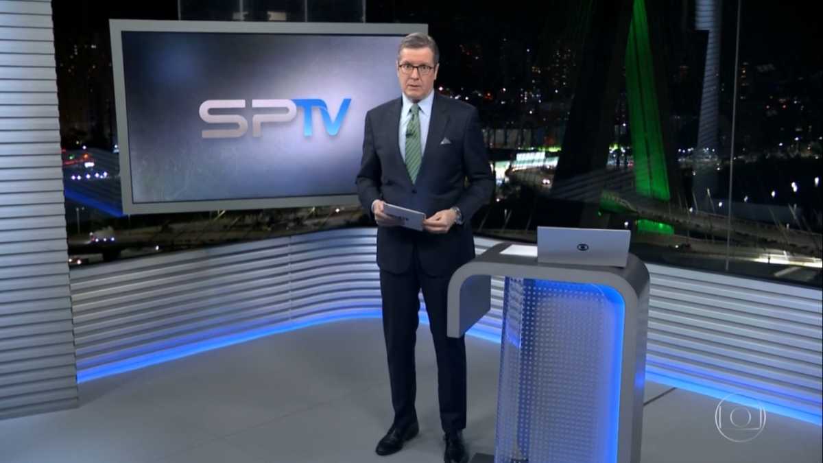 Márcio Gomes durante o SPTV