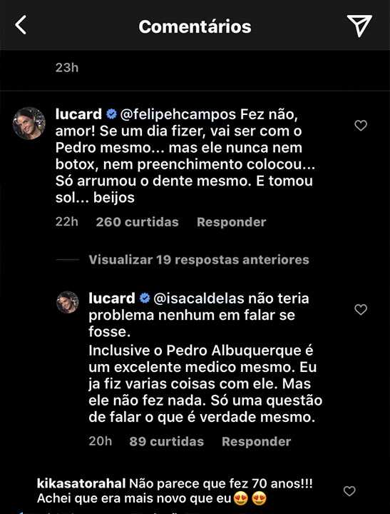 Esposa Faustão responde sobre cirurgias